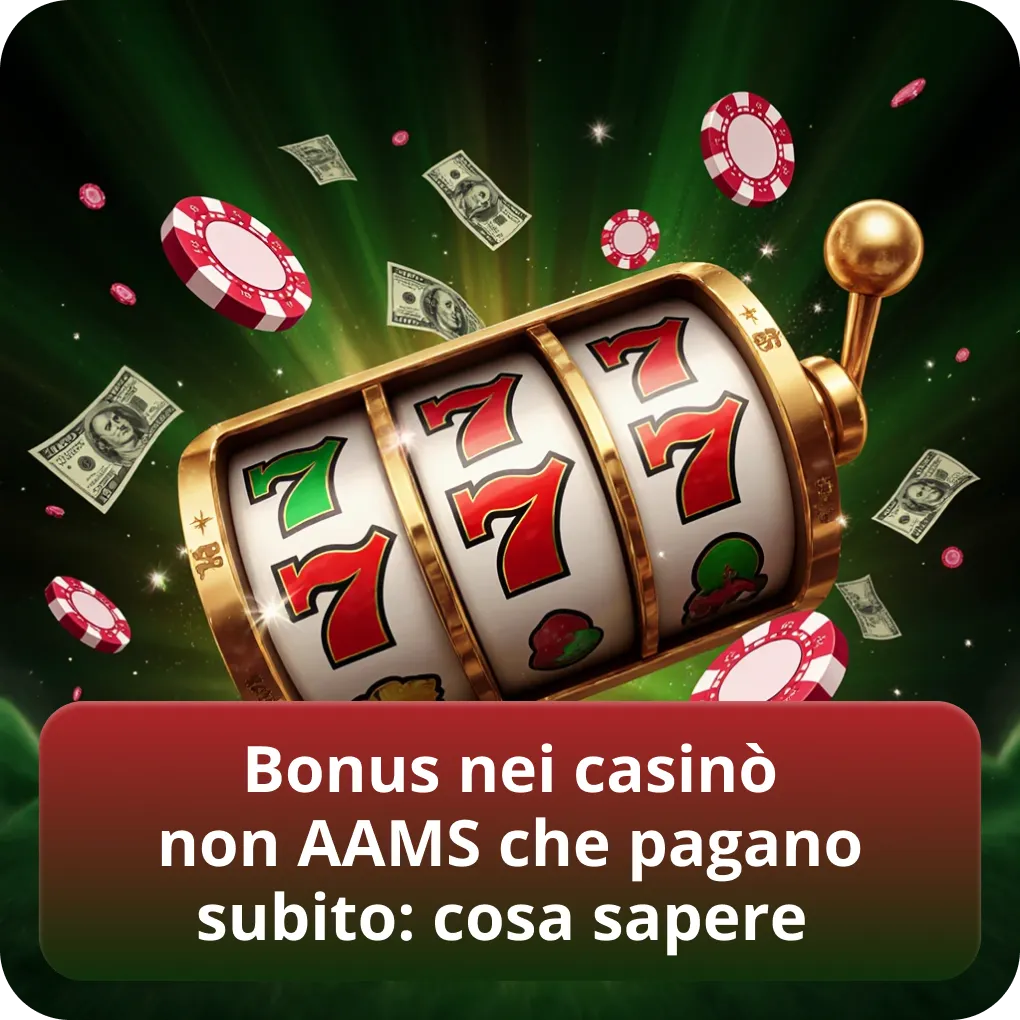 Bonus nei casinò non AAMS a pagamento rapido: guida essenziale